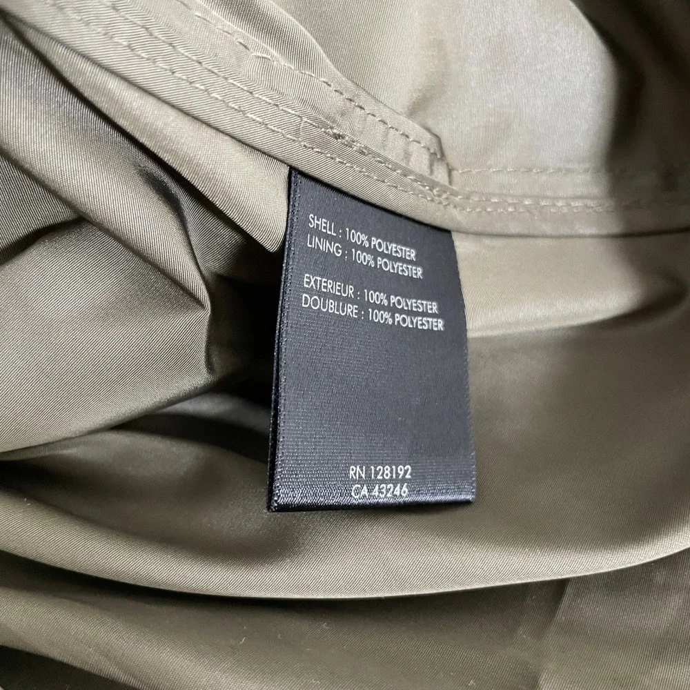 Tumi T-Tech Mens Olive Green Packable Rain Jacket Large Lightweight Techwear